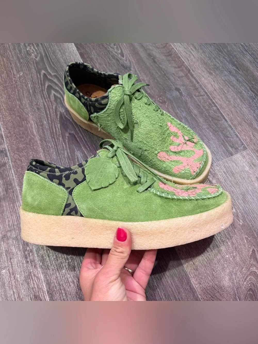 Salehe Bembury x Clark’s Men’s  Mud Moss Lugger cupsole “sapa green” sz 8.5
